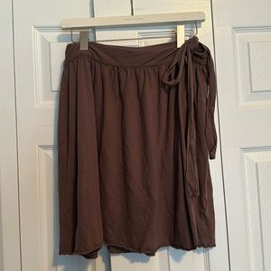 Brown wraparound Velvet skirt